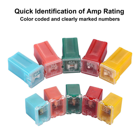 Go To Car Fuses Assortment Kit With 30 Pieces Of Standard And Low Profile Micro Cartridge Fuses Color Coded By Amperage