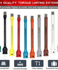 1/2" Drive Torque Limiting Extension Bar Set, 10-Piece Impact Torque Limiter Set with 8 Inch Color-Coded CR-MO Torque Sticks