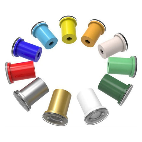 Colorful hidden acrylic sign standoff mounts for plexiglass signs with easy install clip in system, no drill needed, 25mm depth.