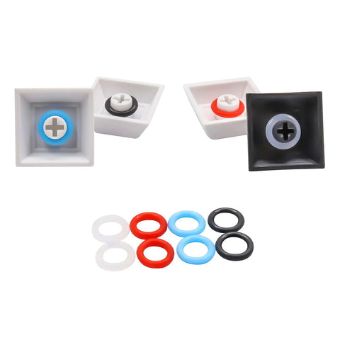 Clear Rubber O Ring Keyboard Dampers For Cherry MX Mechanical Keyboards 120 Pcs Noise Reduction Switch Dampeners white and colorful O-rings