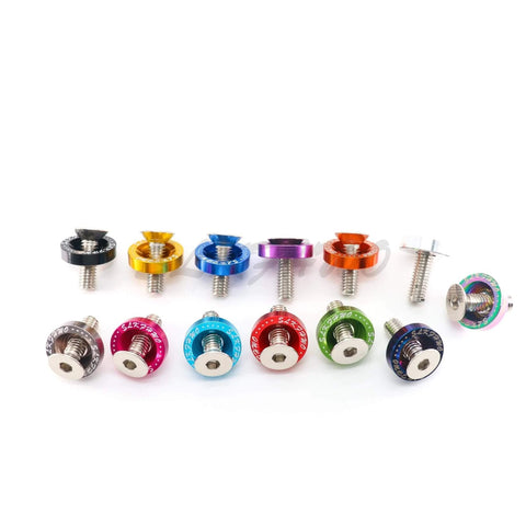Colorful SLKFHWO 6063-T6 Hard Aluminum Alloy Fender Washers in various colors, ideal for JDM car accessories and engine dress-up kits.
