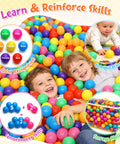 Children playing in a pool of Ball Pit Balls Phthalate Free BPA Free Crush Proof Plastic - 7 Bright Colors with educational benefits