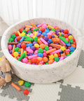 Ball Pit Balls for Kids -Pack of 150 Colorful Ball Pit Balls Crush Proof Plastic Toy Balls for Toddlers in play area
