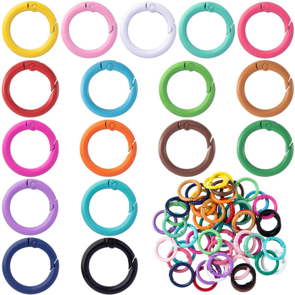 Colorful Spring O Rings Set for Keychains 51 Pcs ✓