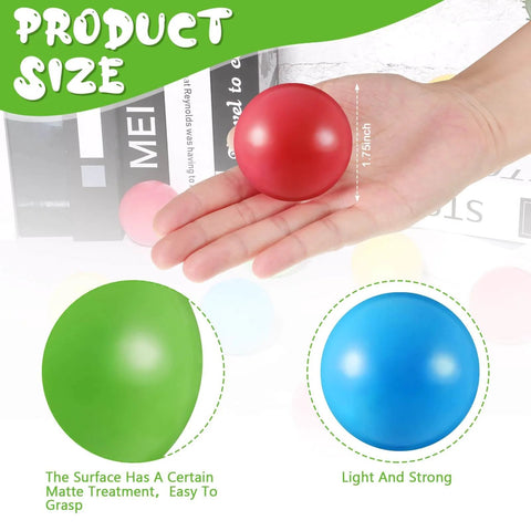 12 Pieces Multi Colored Plastic Replacement Balls Small Bulldozer Popper Toy Balls 1.75 Inch Soft Crush Proof Air Filled Ocean Ball