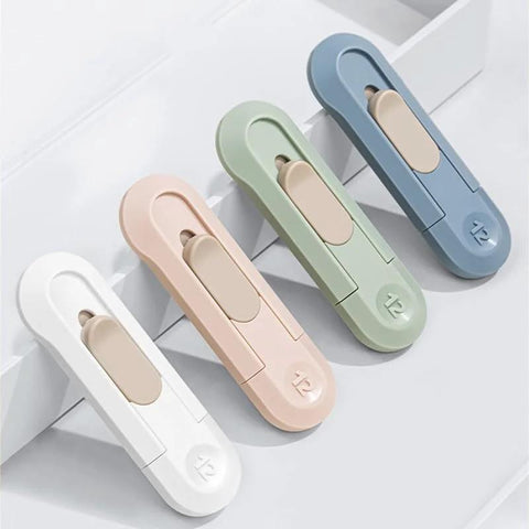 Four Piece Utility Knife Box Cutter Set With Retractable Letter Opener And Cardboard Cutter Razor Knife For Boxes And Packaging