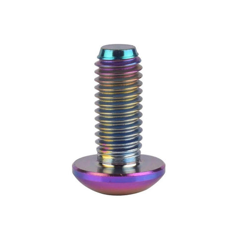Colorful bolt from VAMUOEFL Titanium Bicycle Water Bottle Cage M5x8 10 12 15mm Bolt Button Head Allen Key Screws 10Pcs