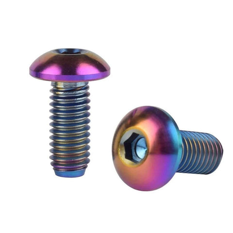 Colorful VAMUOEFL Titanium Bicycle Water Bottle Cage M5x8 10 12 15mm Bolt Button Head Allen Key Screws 10Pcs