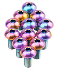 Colorful TGCWENG 12PCS GR5 Titanium Ti Allen Hex M5x10 Cup Head Bolt Screw for bicycle and disc brake cycle rotor screws