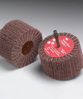 Combi S Wheel P180 Grit Aluminum Oxide With X Weight Backing for metal finishing on die grinders, 3-inch diameter, shown front view