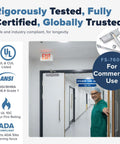 Heavy Duty Grade 1 Commercial Door Closer Auto Hydraulic Spring Hinge on hospital door, UL Listed and ADA Compliant