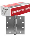 Three Pack 4.5 Inch By 4.5 Inch Commercial Grade Ball Bearing Door Hinges With Non Removable Pin Stainless Steel