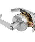 AUG-00-26D Grade 2 Commercial Duty Office Door Keyed Lever Lockset ADA Approved Satin Chrome Finish