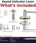 Keyed Entry Commercial Door Handle With Indicator And Locking Occupied Door Lever for restaurants, includes installation kit