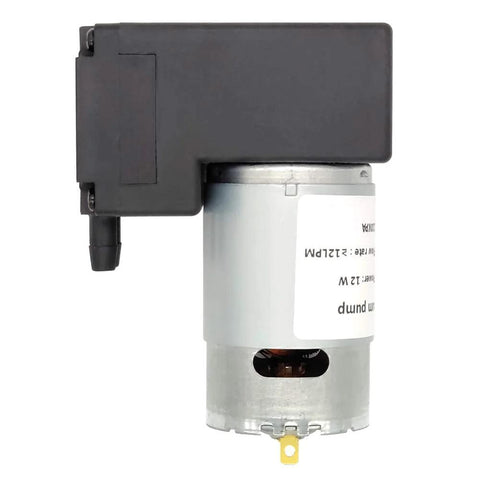 Compact DC 12V Micro Diaphragm Vacuum Pump For Breast Pump Parts Replacement And Vacuum Adsorption Projects side view