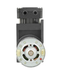 Front view of Compact Oilless Vacuum Pump 12 Volt DC 42 Watt Mini Brush Piston Pressure Pump Delivers 40 Liters Per Minute