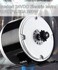 Small Brushed Permanent Magnet Electric Motor for E Scooter Drive Speed Control 24V 350W 3000RPM, side view aluminum housing
