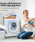 Compact 2-in-1 washer and dryer combo delivers full-automatic washing and efficient drying in tight spaces with safety features.