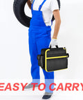 Person holding Air Compressor Bag Case For 20V Max Tire Inflator DCC020IB Compatible With DEWALT Cordless Tools Storage Organizer
