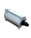 Side view of Compressed Air Motor for Pneumatic Hydraulic Pumps, housing with Stud, showing metal casing and connectors.