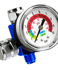 Inline Air Regulator And Flow Control Valve With Pressure Gauge For Pneumatic Tools And Spray Painting One Quarter Inch NPT
