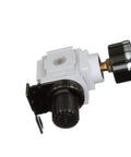 Compact Miniature Air Pressure Regulator With Gauge And Bracket One Quarter Inch NPT For Regulating 3 To 30 PSI Inlet 250 PSI 49 SCFM Flow