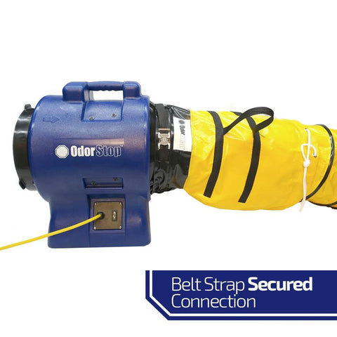 Compact axial blower delivers 800 CFM ventilation for efficient exhaust or supply, with 1/3 HP, 3450 RPM, 20 ft power cord, and compact 13x12x9 in form, ideal for workshops, garages, and rooms needing steady air exchange