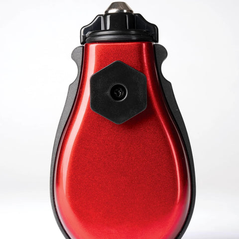 Front view of Compact Chalk Line Marker with Extra Bold 1.0mm Line, Durable Aluminum Case, collapsible handle, precision snap.
