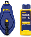 Compact chalk reel delivers fast, precise chalk lines for carpenters and painters, featuring a 3:1 gear ratio, blue chalk included, 30 ft reach, and a durable, portable design for clean, crisp markings on wood, drywall, and concrete.