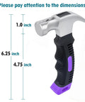 Compact 8 oz claw hammer with a magnetic nail holder delivers precise control for DIY, camping and home projects.
