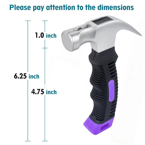 Compact 8 oz claw hammer with a magnetic nail holder delivers precise control for DIY, camping and home projects.