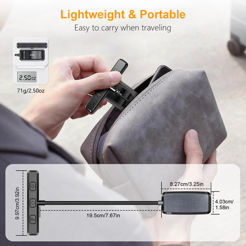 Holding Rechargeable 19 LED Clip On Book Light with Memory Function and Pouch