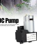 DC vacuum pump VN-T1 with black plastic base and silver motor, 12V, 10W, 10 L/min