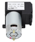 Cunyuer VN-T1 DC vacuum pump, front view, 12V, 10 L/min, metal motor with black housing.