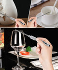 Compact blue handle glass repair file with carbide steel and diamond grit; retractable 5.42 inch design used on glassware