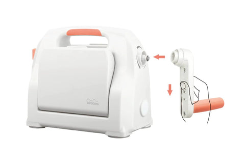 Ultimate Six Inch Adjustable Die Cutting and Embossing Machine Starter Kit side view with handle detached