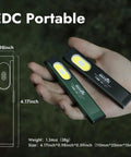 Compact multi mode pocket flashlight delivers 675 lumens, USB C recharge, IPX4 weather resistance, and a durable dual material housing for everyday carry and travel, with red and blue strobe modes for emergency signaling and quick visibility shown in hand for scale and portability.