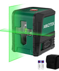 Achieve fast, precise alignment with this compact self-leveling green laser level that projects bright horizontal and vertical lines