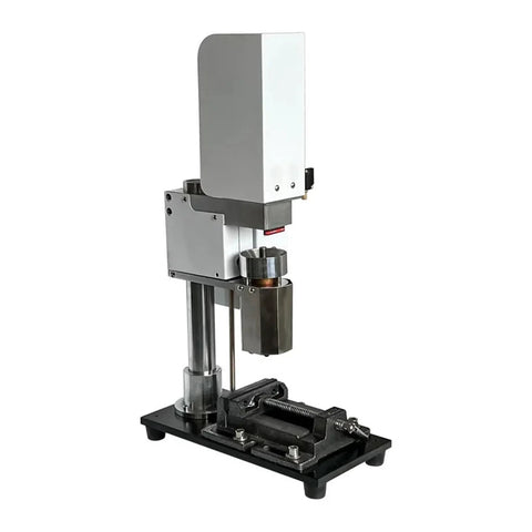 Compact 30g Vertical Injection Molding Machine for Lab Use with 220V pneumatic operation, precise temperature control, and auto return