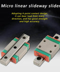 Micro linear slideway slider for Compact Linear Rail Guide With Oil Lubrication System For Precise Linear Movement In Small Automatic Equipment 4 Pack Lightweight Easy To Install Go To Choice For Versatile Industrial Use.