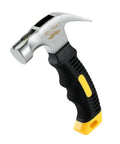 Compact 8oz magnetic claw nail hammer with an ergonomic non-slip handle and rust-resistant, high-density carbon steel build