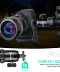 Compact Metal Mini Ball Head With 1/4 Inch And 3/8 Inch Screw Mount for DSLR Cameras and Camcorders mounted on tripod