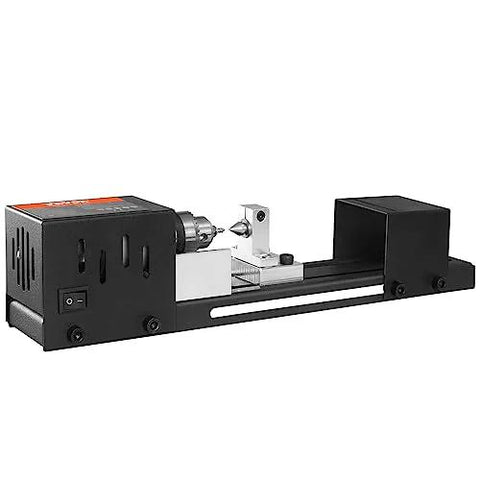Compact Mini Wood Lathe Machine With Seven Speeds 4220 5300 5650 6350 6660 7050 8450 RPM 24V DC 96W for small projects