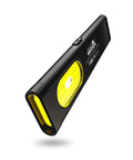 Compact multi mode pocket flashlight delivers 675 lumens, USB C recharge, IPX4 weather resistance, and a durable dual material housing angle view