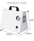 Oil Free Oilless Lab Vacuum Pump With 10 Liters Per Minute Flow Mini Portable Air Pump dimensions 245x150x190mm