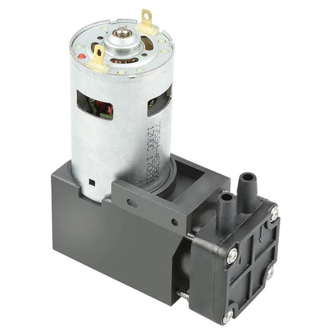 Compact Oilless Vacuum Pump 12 Volt DC 42 Watt Mini Brush Piston Pressure Pump Delivers 40 Liters Per Minute For Lab And Medical DIY
