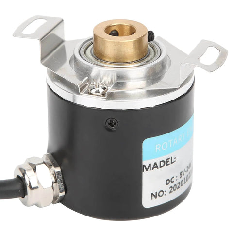 High Efficiency Optical Incremental Encoder 5 To 24V DC, 30mA, 3-Phase With Half Hollow 6mm Shaft, compact mount view