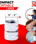 Inner And Outer Pipe Reamer For 3/8 To 2 Inch Pipes With 45 Cutting Edges, shown with white casing and AFA Tooling logo.