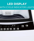 Compact Portable Washer For Home Use With 2.0 Cu Ft Capacity And 6 Wash Cycles Stainless Steel Tub LED Display Ideal For Apartments