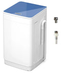 Compact 20 lb full-automatic portable washing machine with 7 wash cycles and an LED display, perfect for apartments, dorms, and RVs